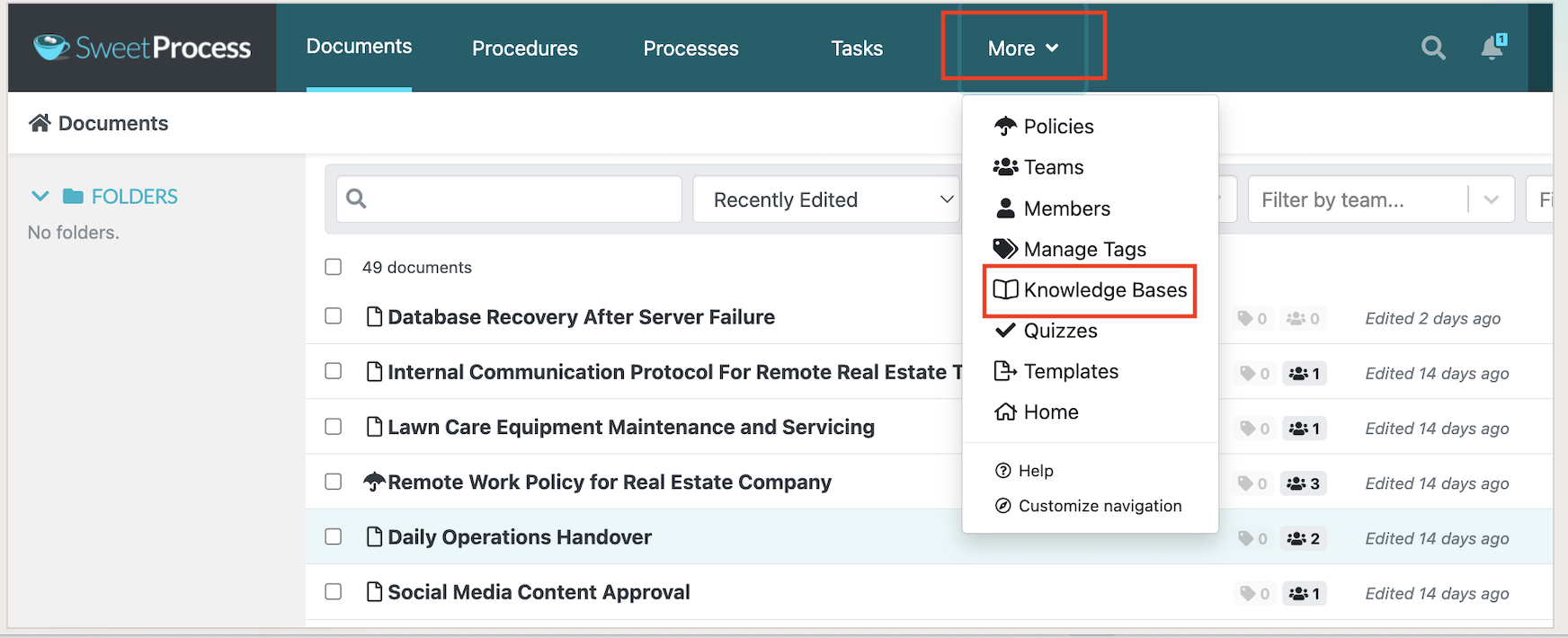 Features of SweetProcess screenshot
