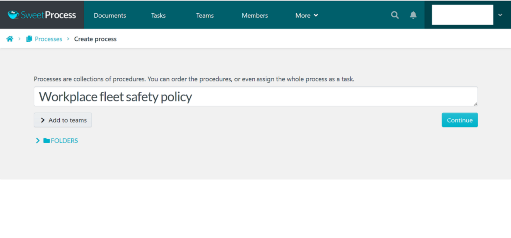 SweetProcess screenshot