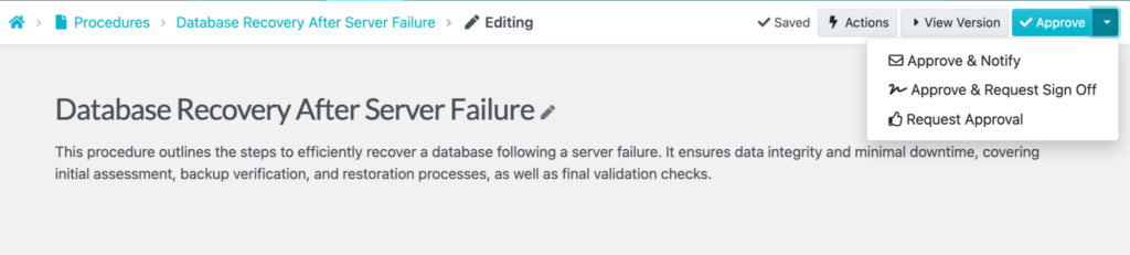 Building Powerful Runbooks With SweetProcess in Minutes screenshot