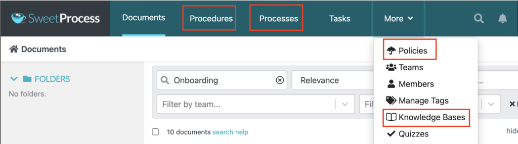 Features of SweetProcess screenshot