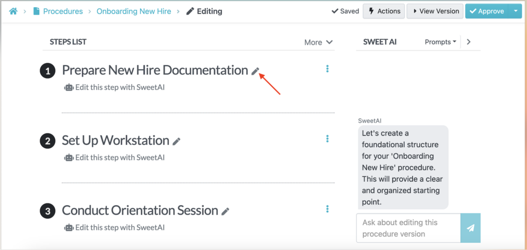 Features of SweetProcess screenshot