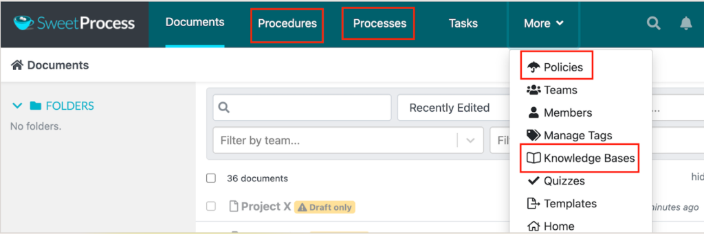 Features of SweetProcess screenshot