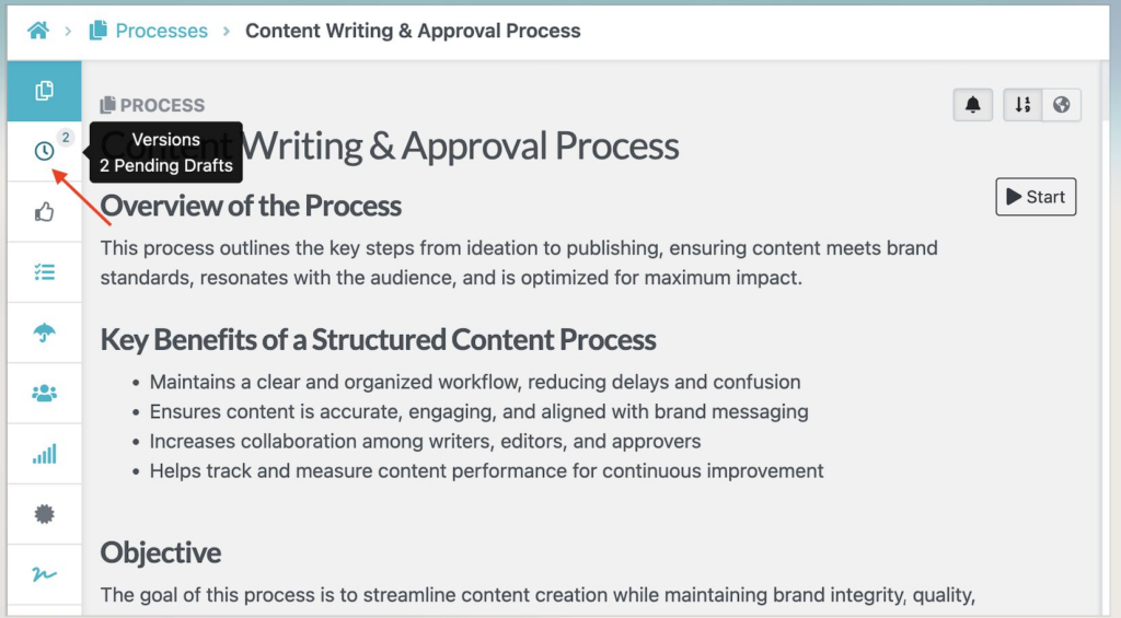 How To Manage Processes on SweetProcess screenshot