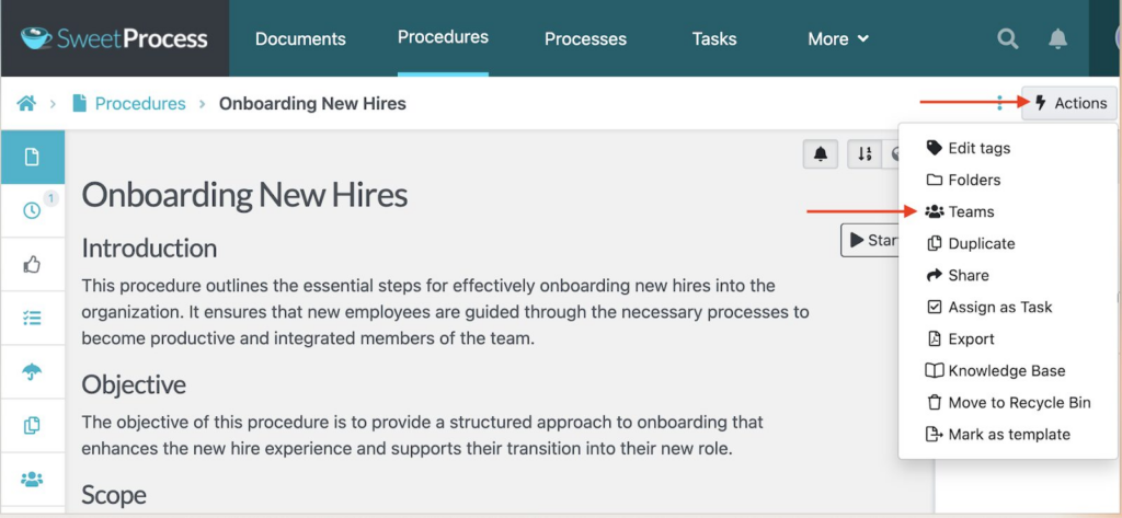 Features of SweetProcess screenshot