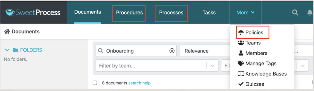 Features of SweetProcess screenshot