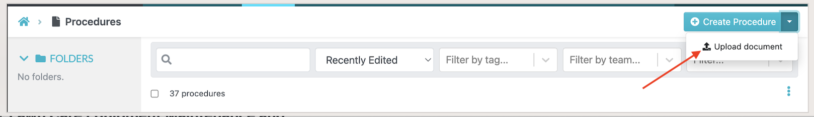 Upload document option in SweetProcess