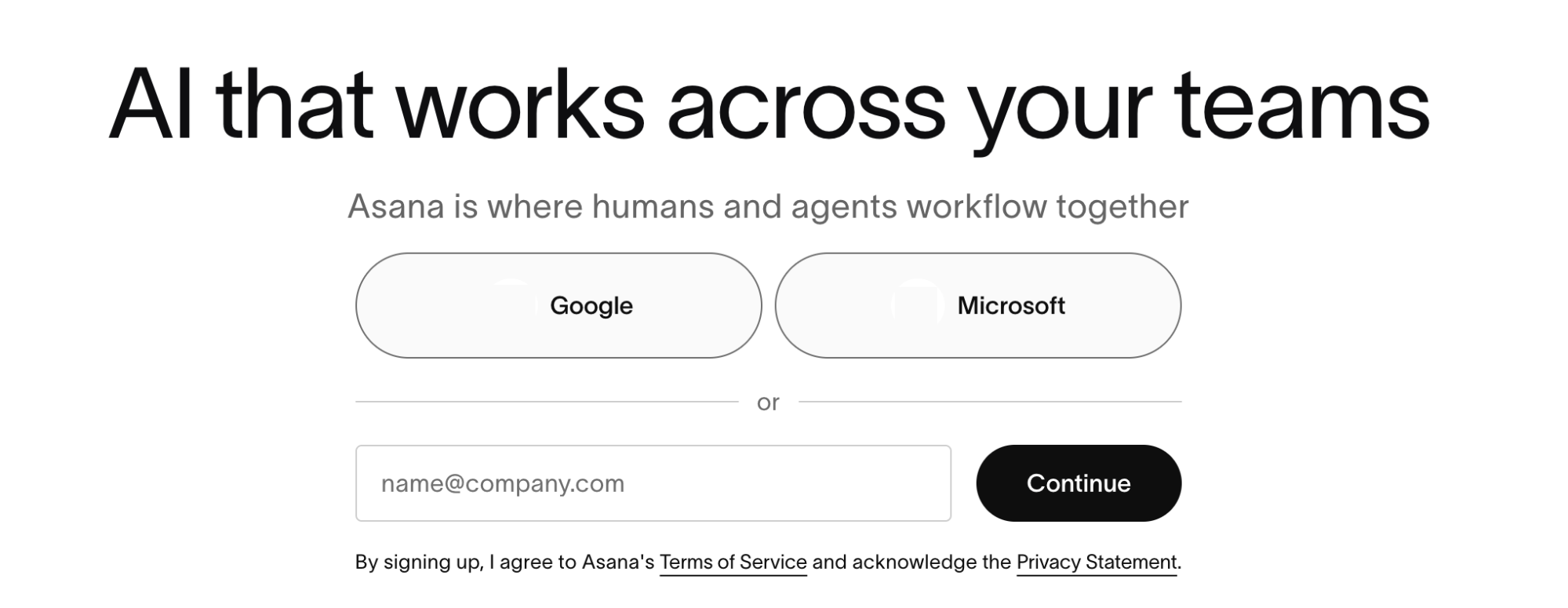 Asana product screenshot